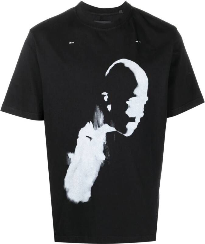 HELIOT EMIL T-shirt met print Zwart