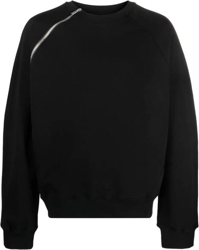 HELIOT EMIL Trui met ritsdetail Zwart