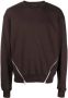 HELIOT EMIL Sweater met ritsdetail Bruin - Thumbnail 1
