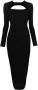 Helmut Lang Maxi-jurk met lange mouwen Zwart - Thumbnail 1