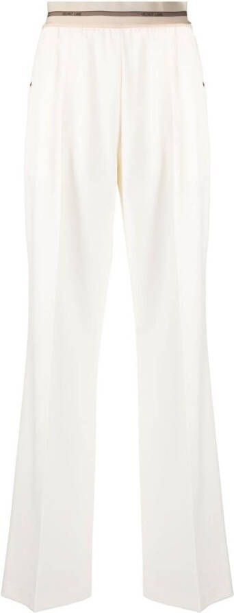 Helmut Lang Broek met logo tailleband Beige