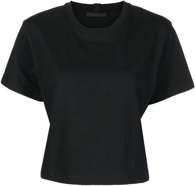 Helmut Lang Cropped T-shirt Zwart