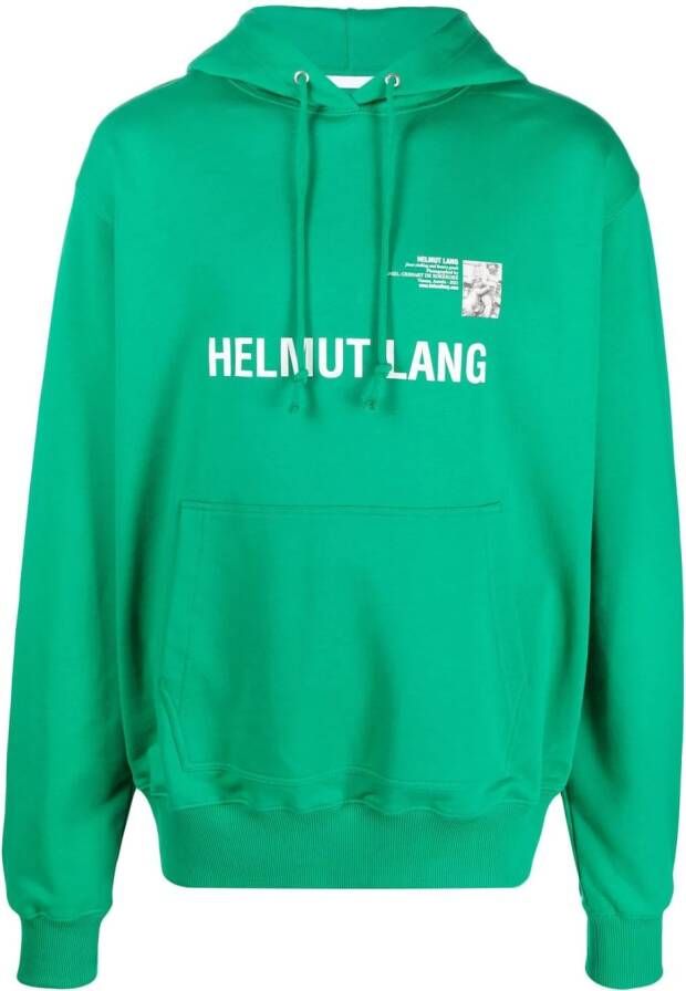 Helmut Lang Hoodie met logoprint Groen