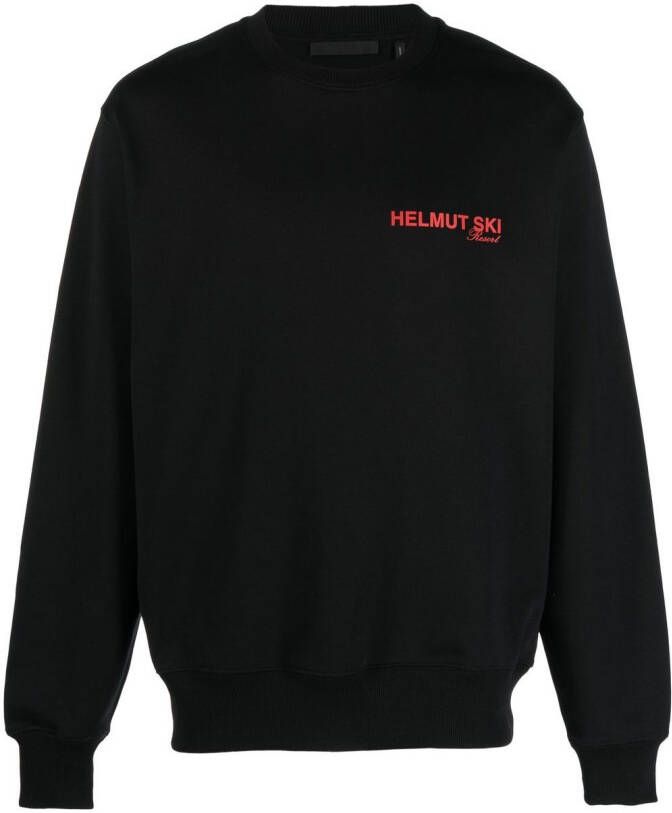 Helmut Lang Black Logo-Print Sweatshirt Zwart
