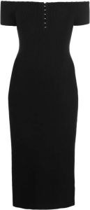 Helmut Lang Midi-jurk met halsketting Zwart