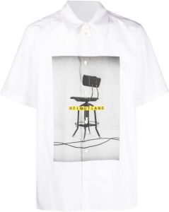 Helmut Lang Overhemd met grafische print Wit