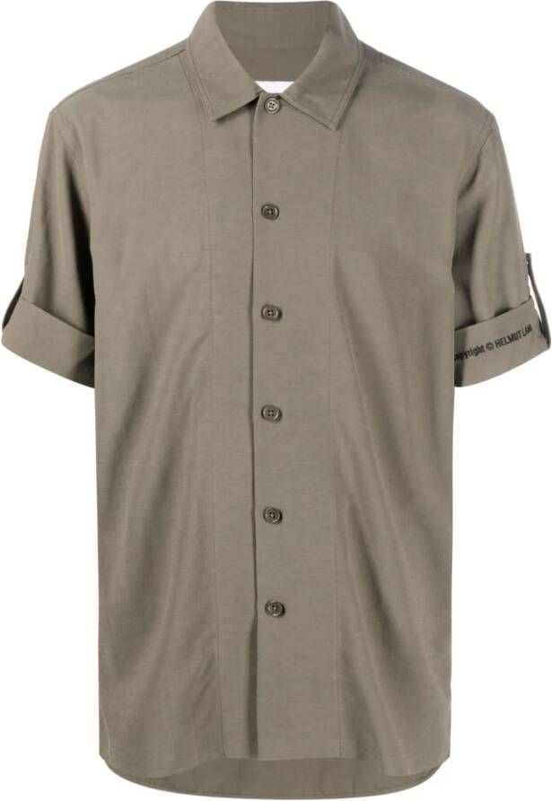 Helmut Lang Overhemd met korte mouwen Groen