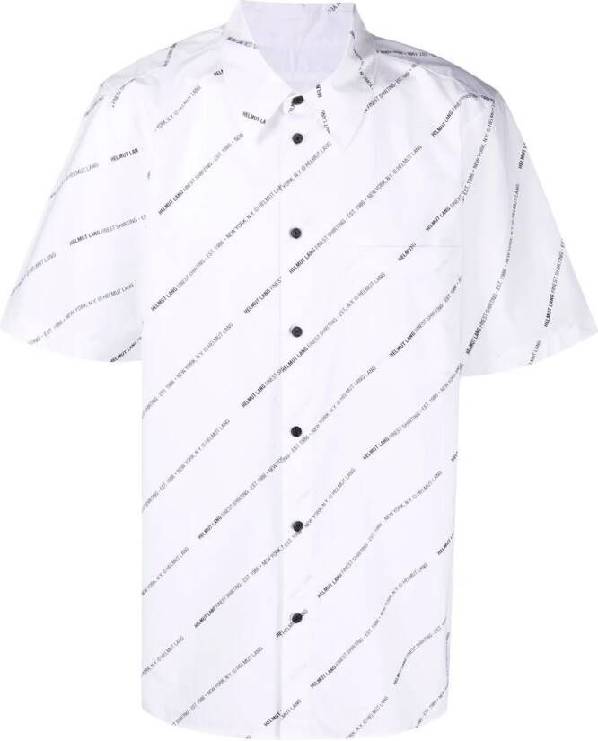 Helmut Lang Overhemd met logoprint Wit