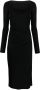 Helmut Lang Midi-jurk met open rug Zwart - Thumbnail 1