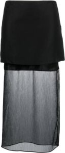 Helmut Lang Semi-doorzichtige blouse Wit