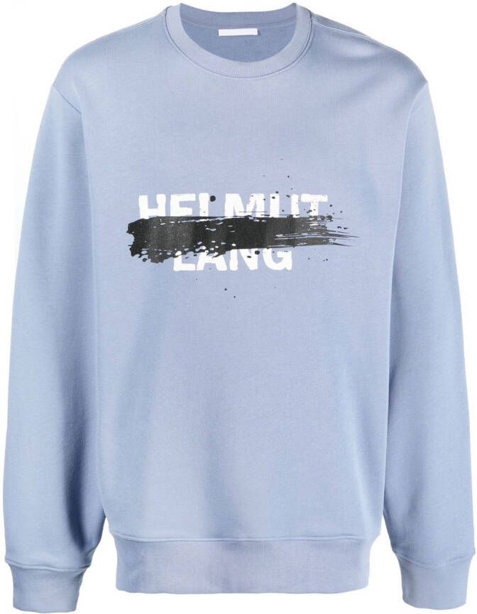 Helmut Lang Sweater met logoprint Blauw