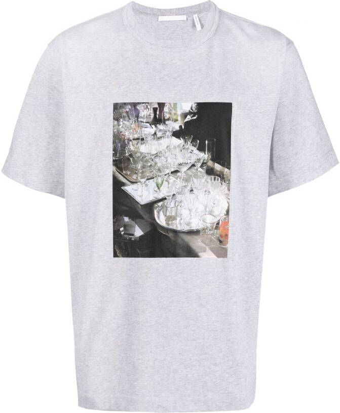 Helmut Lang T-shirt met grafische print Grijs
