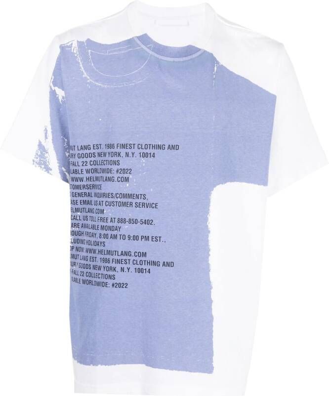 Helmut Lang T-shirt met grafische print Wit