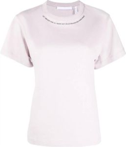 Helmut Lang T-shirt met halsketting print Roze