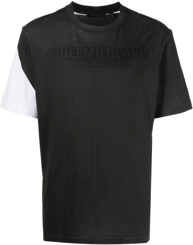 Helmut Lang T-shirt met verfspray-effect Zwart