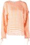 Henrik Vibskov Geruite blouse Oranje - Thumbnail 1