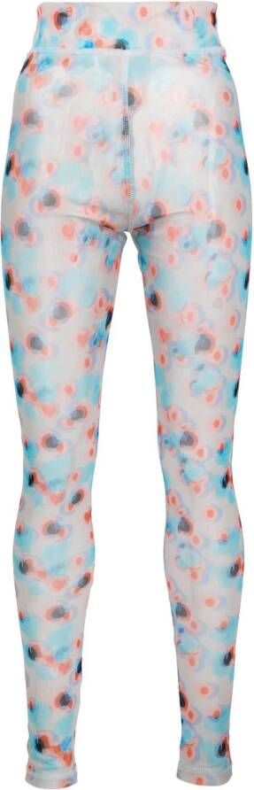 Henrik Vibskov Legging met bloemenprint Blauw