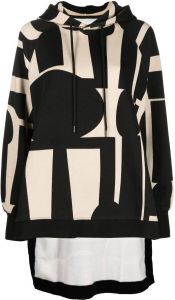 Henrik Vibskov Midi-jurk met abstracte print Zwart