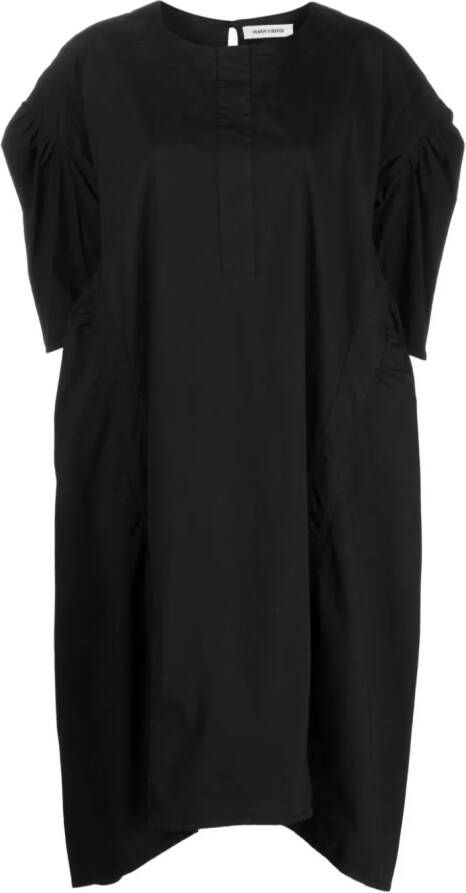 Henrik Vibskov Midi-jurk met verlaagde schouders Zwart