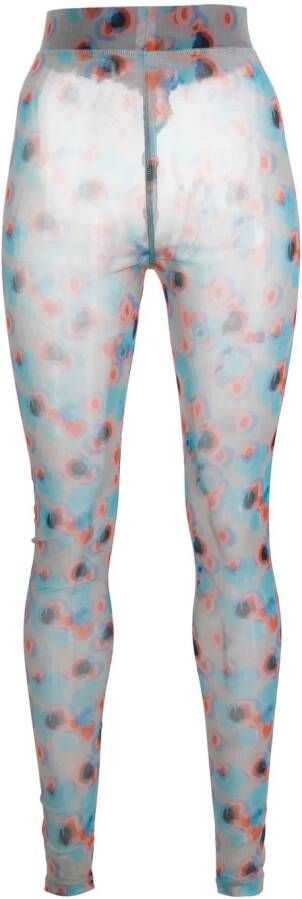 Henrik Vibskov Panty met abstracte print Blauw