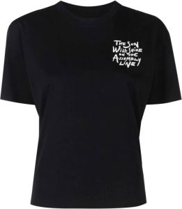 Henrik Vibskov T-shirt met tekst Zwart