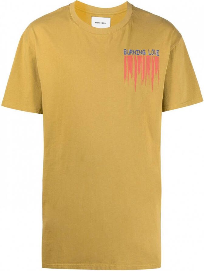 Henrik Vibskov T-shirt van biologisch katoen Bruin