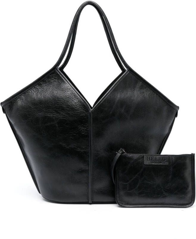 Hereu Callela leren shopper Zwart