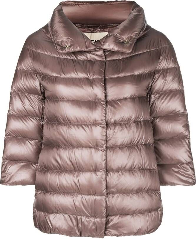 Herno 3 4 mouw pufferjas Roze