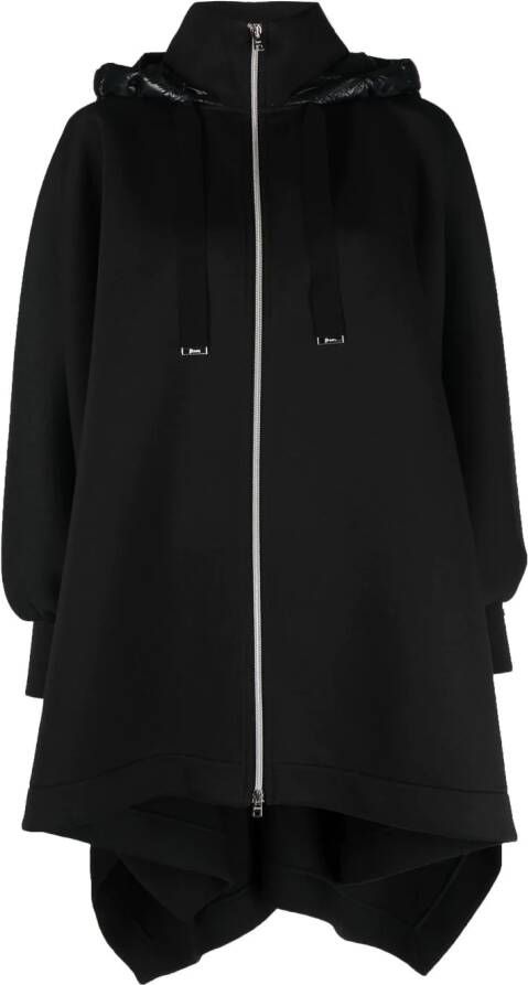 Herno Asymmetrische mantel Zwart