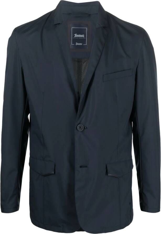 Herno Blazer met enkele rij knopen Blauw