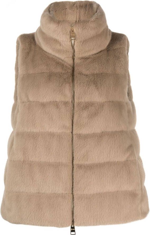 Herno Bodywarmer met rits Bruin