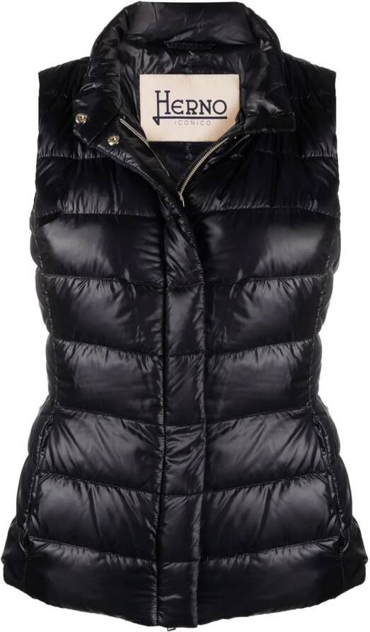 Herno Bodywarmer met rits Zwart