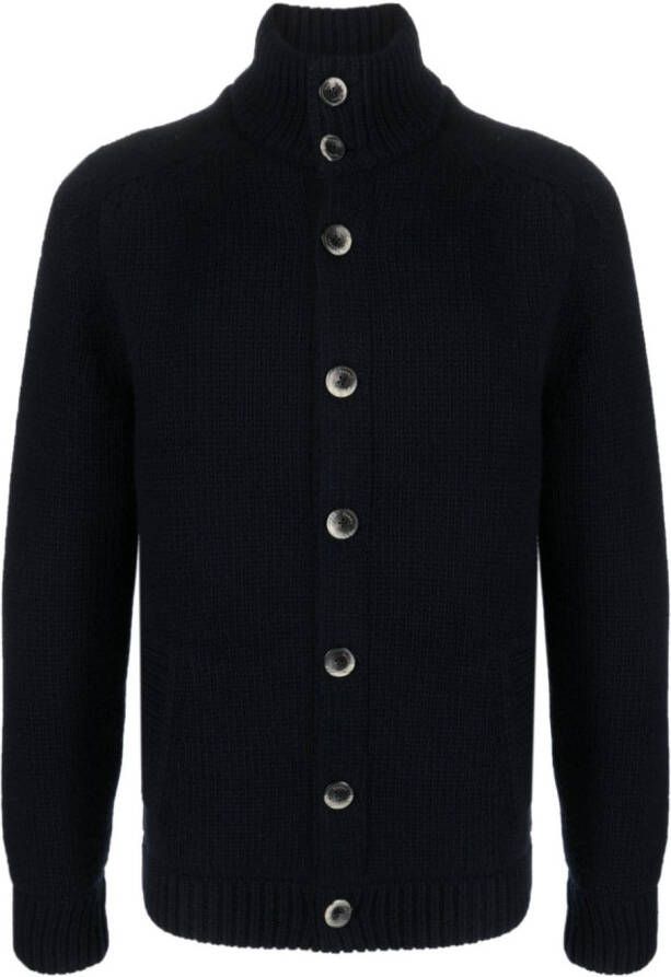 Herno Button-up vest Blauw