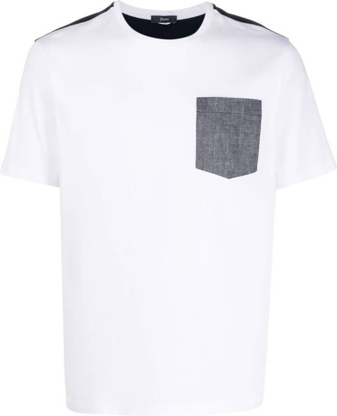 Herno T-shirt met colourblocking Wit
