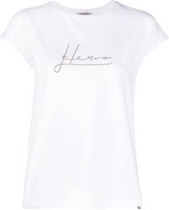 Herno crystal-embellished logo T-shirt Wit