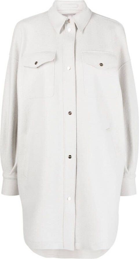 Herno Wollen blouse Grijs