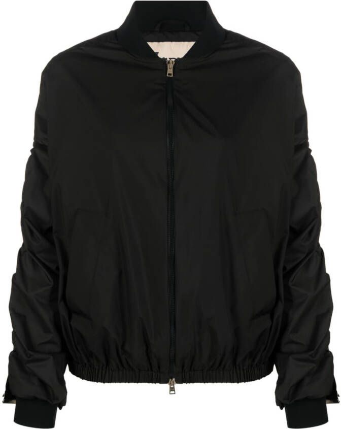 Herno Bomberjack met gesmockt detail Zwart