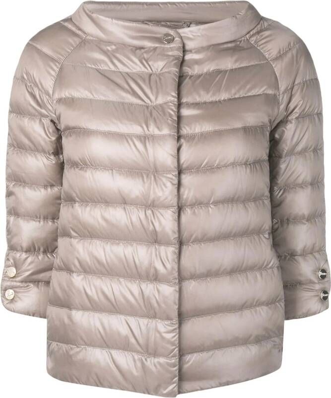 Herno gevoerde jas met 3 4 mouwen Beige