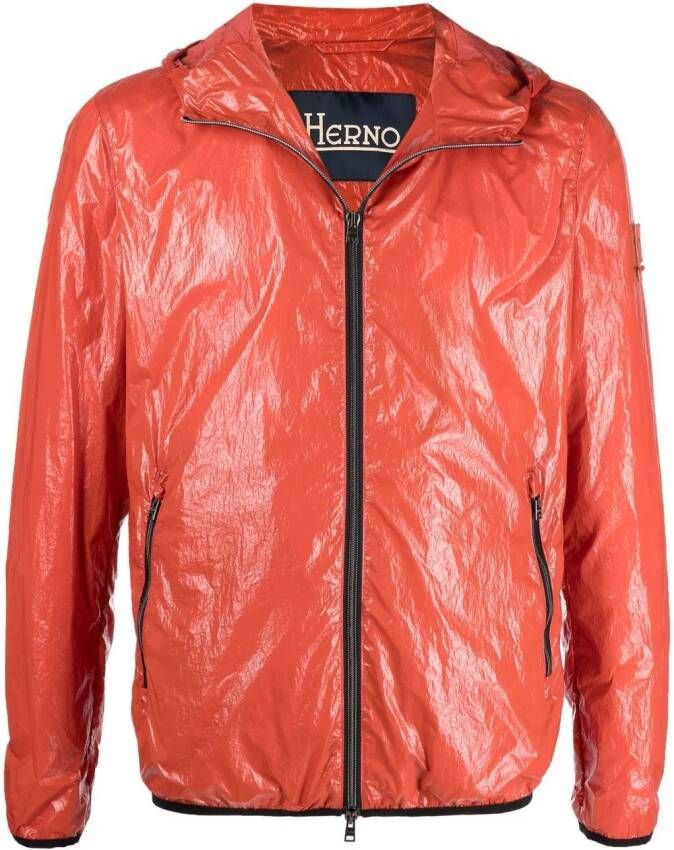 Herno Glanzend jack Oranje