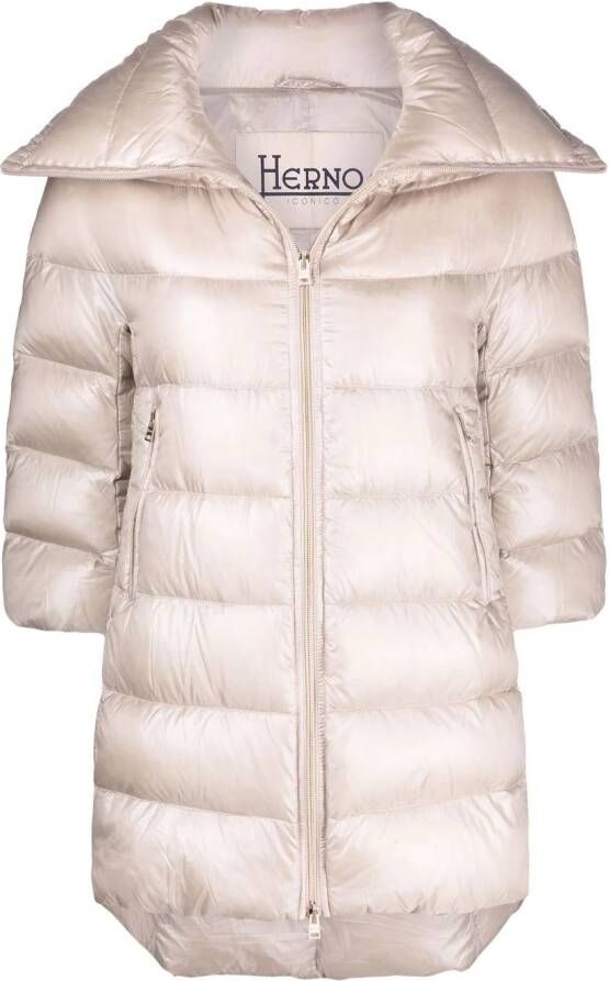 Herno Jack met cropped mouwen Beige