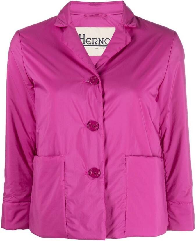 Herno Jack met enkele rij knopen Roze