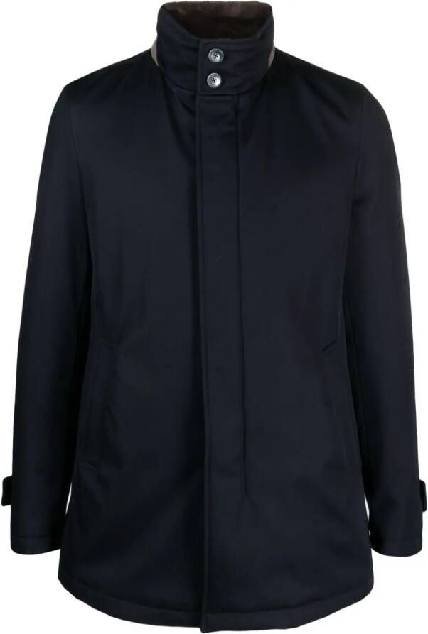 Herno Jack met opstaande kraag Blauw