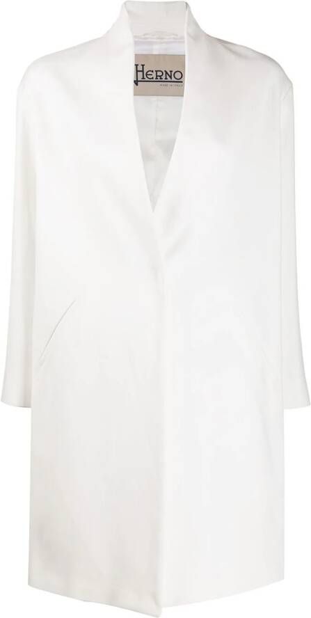 Herno Jas met enkele rij knopen Wit