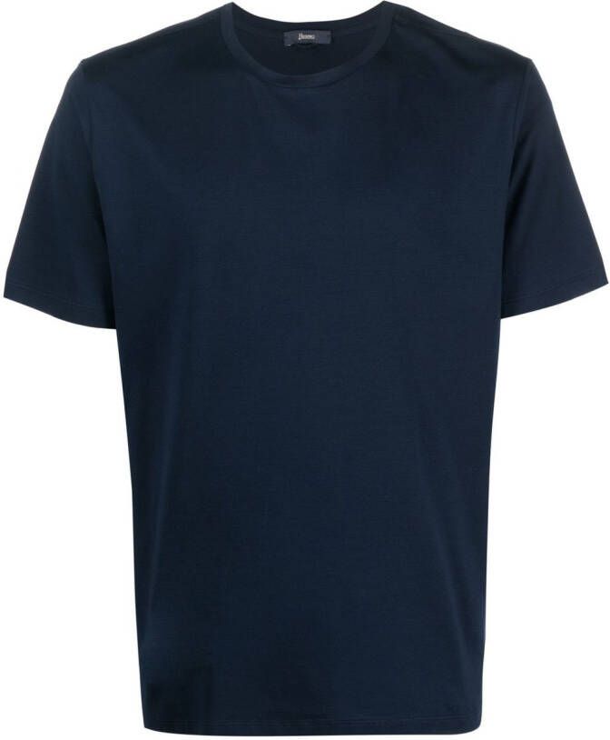 Herno Katoenen T-shirt Blauw
