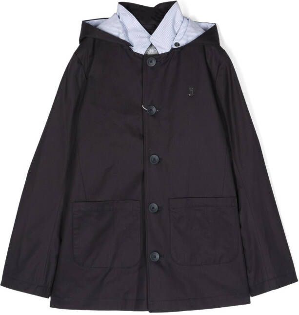Herno Kids Parka met capuchon Blauw