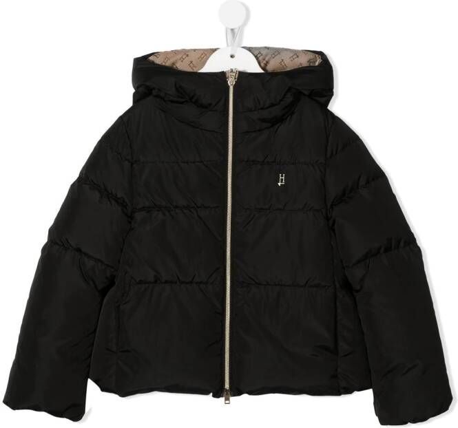 Herno Kids Donsjas met capuchon Zwart