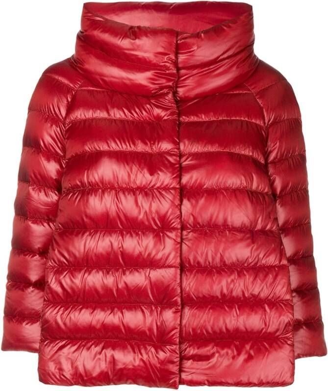Herno padded front fastened jacket Rood