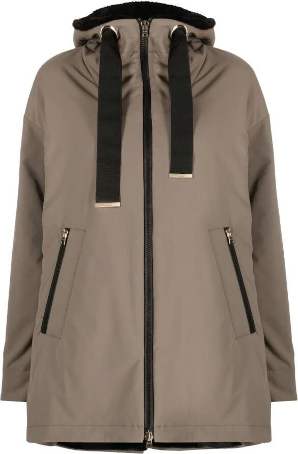 Herno Parka met rits Grijs