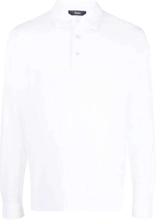 Herno Poloshirt met lange mouwen Wit