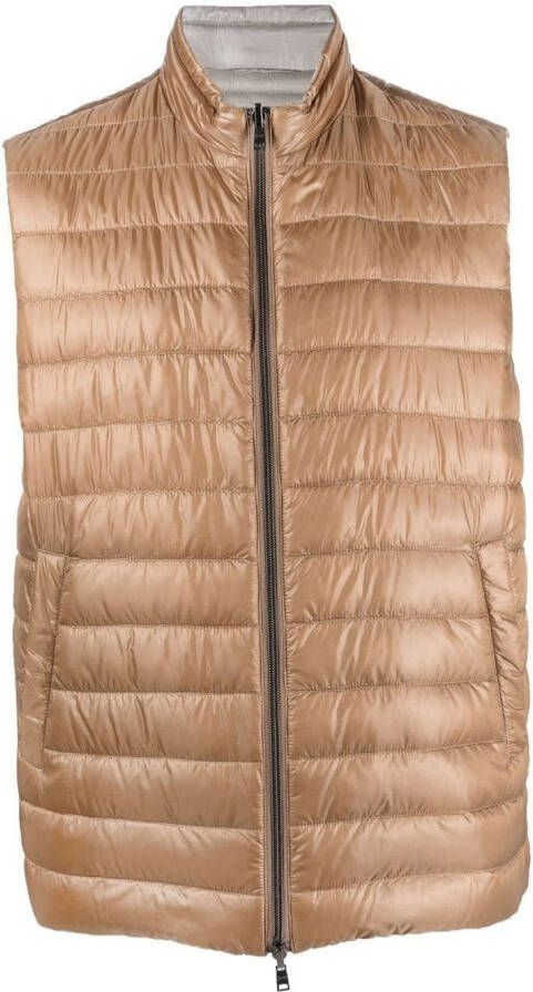 Herno Omkeerbare bodywarmer Bruin